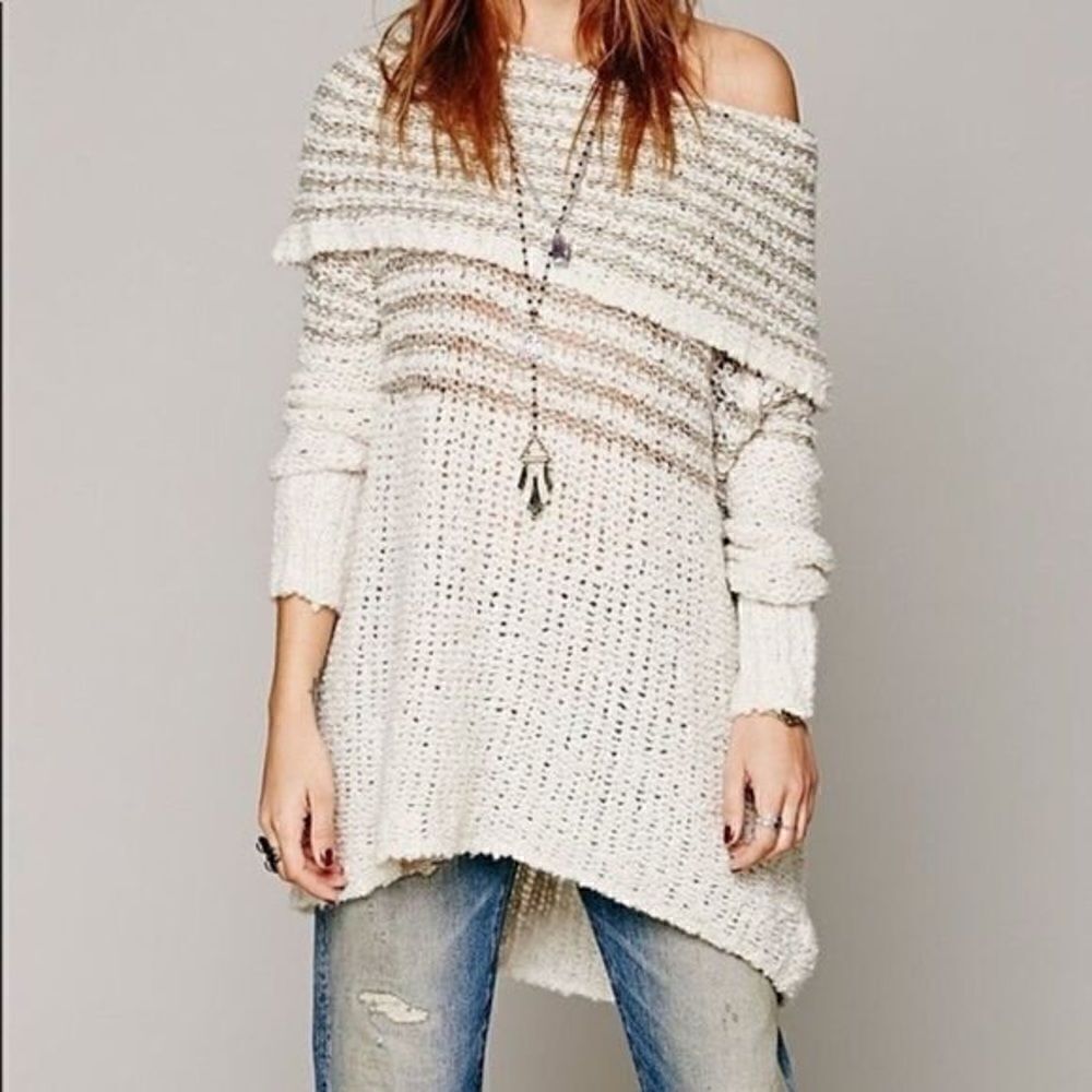Free People Engineer Cowl Neck Sweater